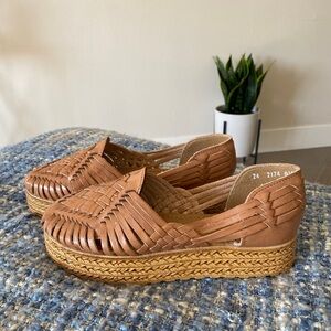 Tan Espadrilles Huaraches 
Mexican Artisanal Sandals